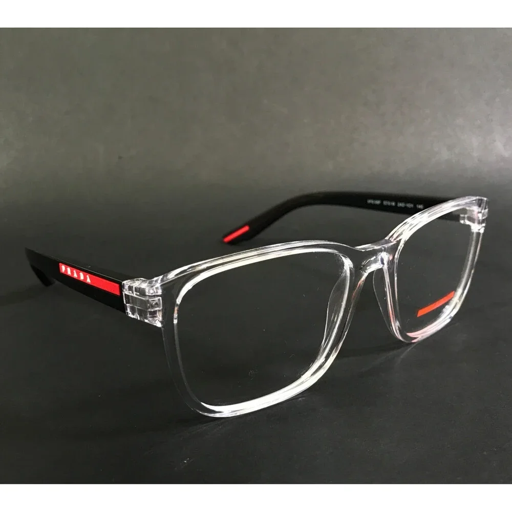 Prada Linea Rossa Eyeglasses Frames VPS06P 2AZ-1O1 Crystal Clear Black 57-18-145